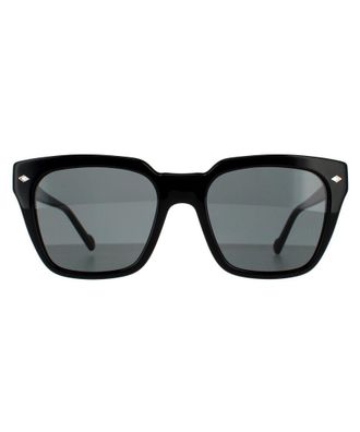 Vogue Square Womens Black Dark Grey Sunglasses - One Size
