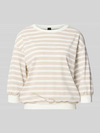 Marc Cain Longsleeve mit Rundhalsausschnitt und 3/4-Arm in Gold, Gr&ouml;&szlig;e 34