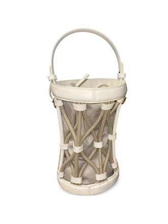 Coccinelle Koi Rope Braided Leather Bucket Bag
