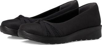 Life Stride Gem Knot Ballerina/Skimmer Shoes Womens Flat Shoes Black : 9.5 M (B), Polyester/Rubber/Synthetic