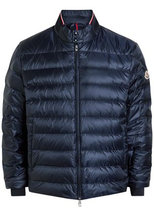 Moncler Rigel Biker Quilted Nylon Jacket - Navy - 6 (UK46 / Xxxl)