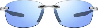 Revo RE 1140 DESCEND FOLD Folding Polarized 09BL Mens Sunglasses Clear Size 63