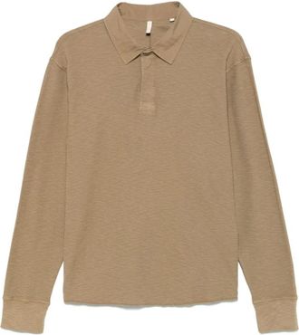 Sunflower Bruine Poloshirt met Olijfkleurige Accenten - Heren - Polos - Bruin - L - Tops
