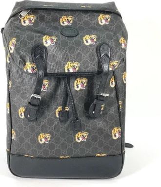 Gucci Pre-owned Canvas gucci-bags - Heren - Vintage Rugzakken - Zwart - ONE Size - Vintage