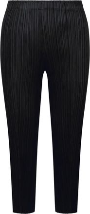 Pleats Please Issey Miyake Pantaloni plissé - Nero