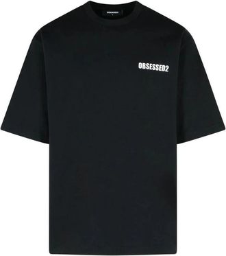 Dsquared2 Obsessed 2 Katoenen T-shirt - Heren - T-shirts - Zwart - S - Katoen - Tops