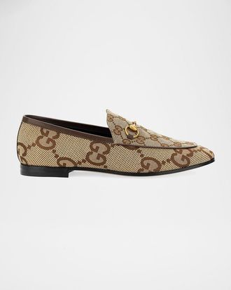 Gucci New Jordaan GG Canvas Loafers