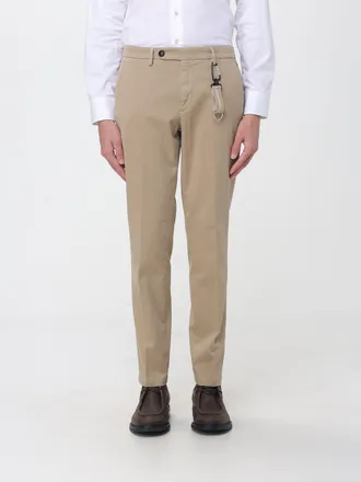 Manuel Ritz Pantaloni chino in cotone stretch slim fit con charm logato