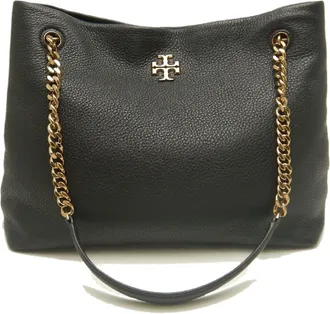 Tory Burch Black Leather Tote Bag (Pre-Owned)