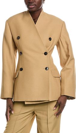 Co Sculptural Collarless Wool-Blend Jacket