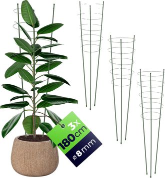 OEM Soporte Para Plantas, Altura 180 Cm, Construcci&oacute;n De Acero Resistente, Verde Claro