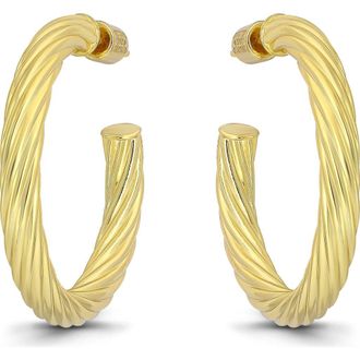 Christian Siriano Twist 30mm Hoop Earrings in Gold at Nordstrom Rack