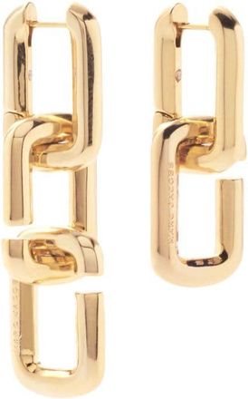 Marc Jacobs The J Marc chain-link earrings - women - Cubic Zirconia/Brass - One Size - Gold