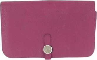 Herm&egrave;s Pre-owned Dogon GM Long Wallet Rose Purple - - Pre-owned - Donna - Rosa - ONE SIZE