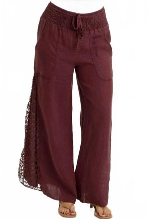 Xcvi Garcia Pull On Drawstring Pants In Briar Wood