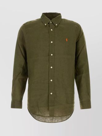 Polo Ralph Lauren shirt linen button-down collar long sleeves