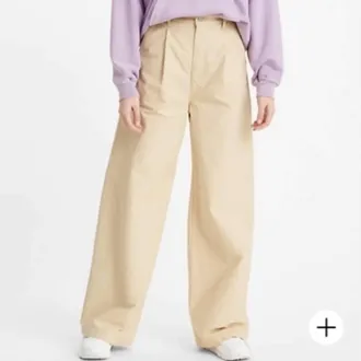 Levi's Womens Premium Pleated High Loose Pants In Tan