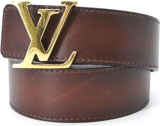 Louis Vuitton Pre-owned Standard Belt - Heren - Vintage Accessoires - Bruin - ONE Size - Leer - Vintage