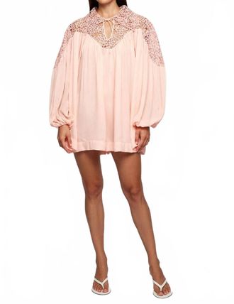 S/W/F Babydoll Mini Shirt Dress In Primrose