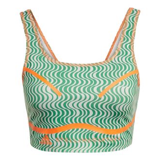 adidas (WMNS) adidas by Stella McCartney TruePurpose Printed Crop Top Green Orange HI6036