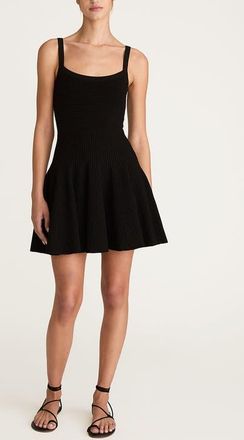 Rebecca Taylor Ottoman Knit Mini Dress in Black at Nordstrom, Size X-Large