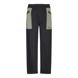Alexander McQueen Alexander McQueen, Straight Trousers, male, Black, Size: XS Black Track Pants Stylish Elasticated Waistband