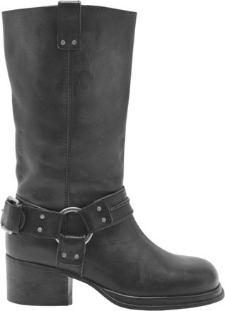 Free People Womens Anok Harness Boot In Black Distressed