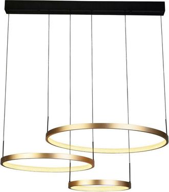 Searchlight Searchlight Grace 3 Ring Pendant Black, Gold Metal