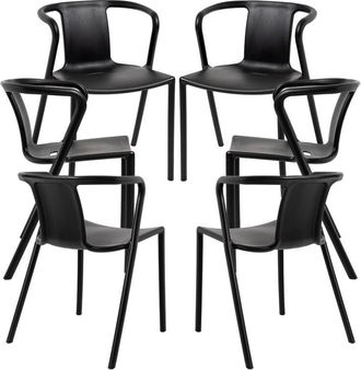 Regalos Miguel Regalos Miguel - Packs Sillas Jardín - Pack 6 Sillas Indi - Negro