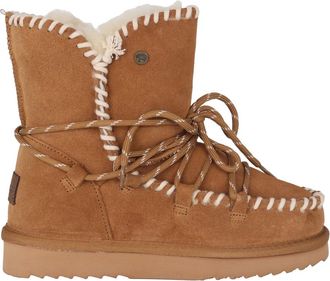 Warmbat Schoenen, Dames, Bruin, 37 EU, Suède, Suede Warmlined Enkellaarzen - Beige
