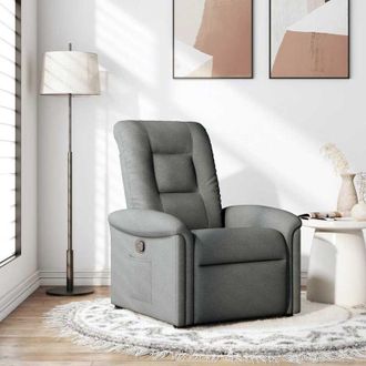 vidaXL Sill&oacute;n Reclinable De Tela Gris Oscuro Vidaxl