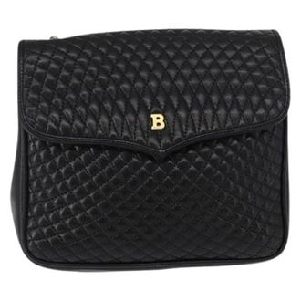 Bally Pre-owned Leren Schoudertas - Dames - Pre-owned - Zwart - Maat: ONE Size Leer