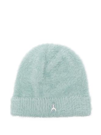 Patrizia Pepe logo-plaque beanie - women - Polyamide - One Size - Green