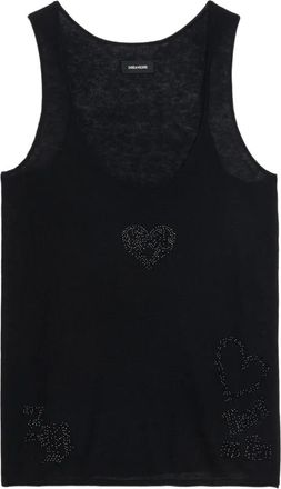 Zadig&Voltaire Lee rhinestone tank top - Black