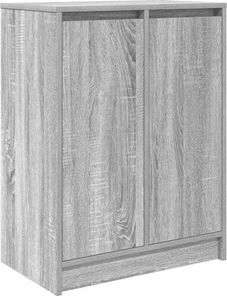 vidaXL Shoe Cabinet Grey Sonoma 57x34x76 cm Engineered Wood Vidaxl