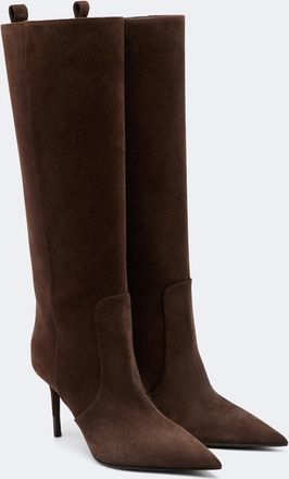 Brunello Cucinelli Stivali in suede con monili
