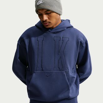 Nike Mens Solo Fleece Loose Pullover Hoodie in Blue | IZ2772-410