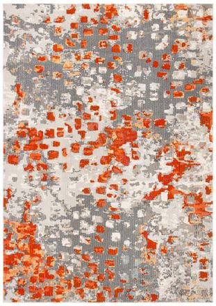 Safavieh Alfombra boho chic de polipropileno gris/naranja, 235 x 305 cm