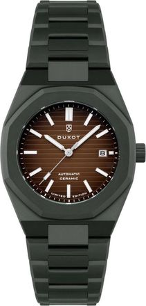 Duxot Pamplona Ceramic Automatic Brown Dial Mens Watch DX-2078-33