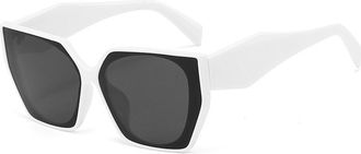 Generic Women Vacation Commuter Sunglasses Outdoor Men Driving Sun Glasses(White)