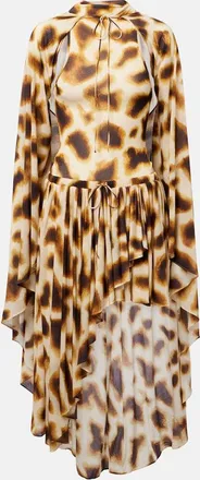 CHRISTOPHER ESBER Gyre printed asymmetric caped minidress