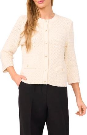 Halogen Open Stitch Cardigan in Birch Lurex at Nordstrom Rack, Size X-Small P