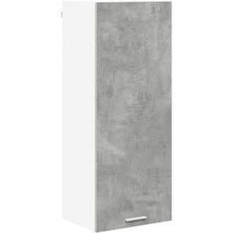 vidaXL Mueble Colgante Con Puerta Riga Gris Concreto 40 X 31 X 100 Cm Vidaxl