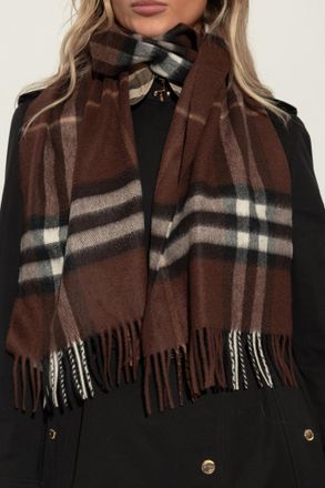 Burberry Cashmere Scarf, Unisex, Brown
