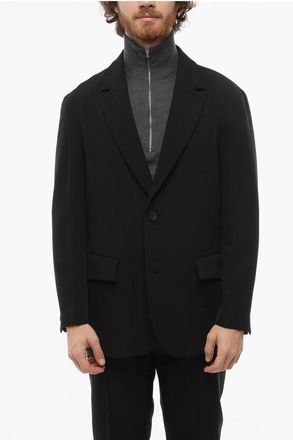 Hevò center vent notch lapel flap pocket GALATINA 2-button blazer size 52