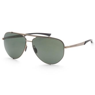 Porsche Design Mens 63mm Gold Black Sunglasses