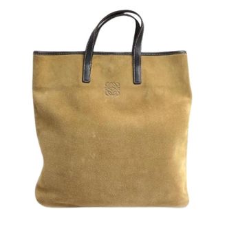 Loewe Pre-owned Tote Bags, female, Beige, Size: ONE SIZE Pre-owned Anagram Leather Tote Bag