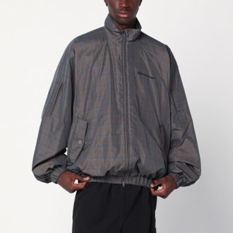 Balenciaga Grey/blue nylon zip-up jacket