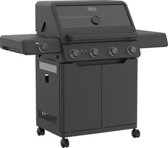 R&ouml;sle ALLFLAME Prime 4 Barbecue a gas, 4 bruciatori (3.5 kW ciascuno), PRIMEZONE, sistema grill Vario+, superficie di cottura 70 x 45 cm, griglie in