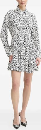 Michael Michael Kors Abito corto a fiori plissettato - Nero
